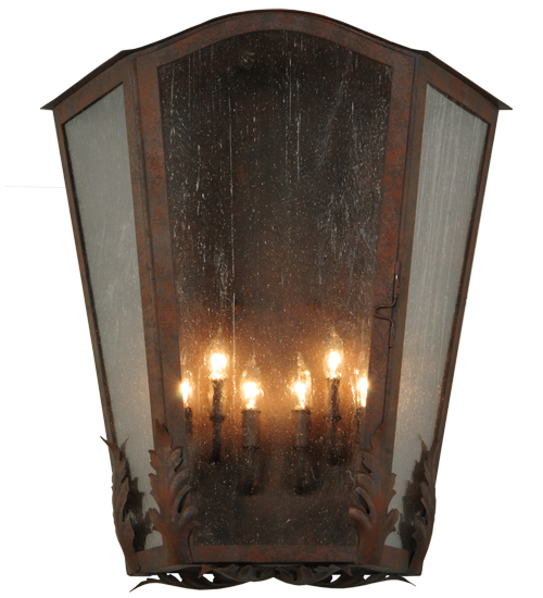 138236 25.75 in. Austin Wall Sconce, Roof & Leaf Details