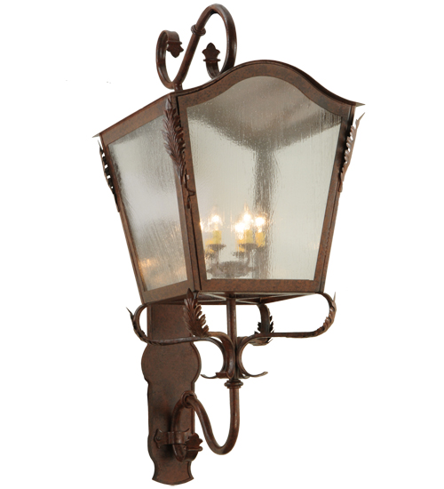 138237 23 in. Christian Lantern Wall Sconce, Leaf Detail