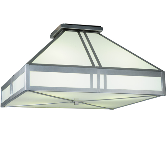 138445 36.25 in. Square Whitewing Flushmount