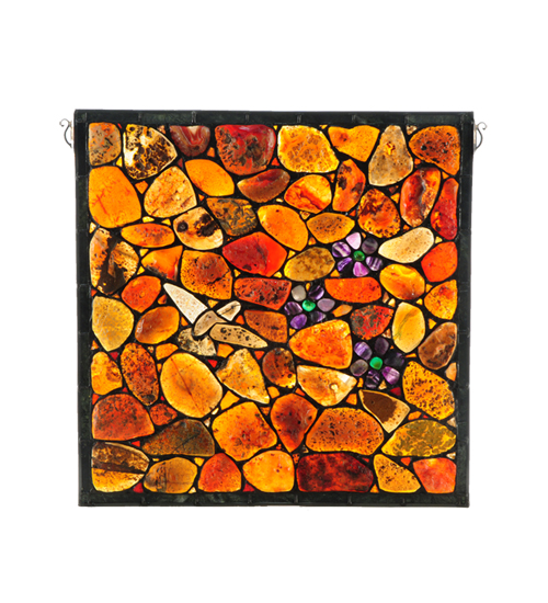 142632 20 x 20 in. Hummingbird Agata Window