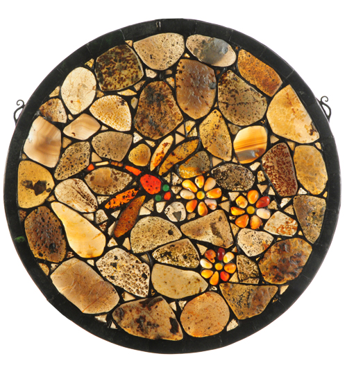 142633 20 x 20 in. Dragonfly Agata Window