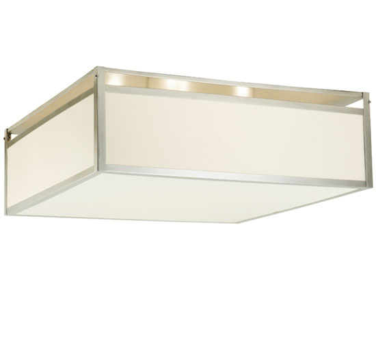 139288 36 in. Square Quadrato Illusion Flushmount, Nickel