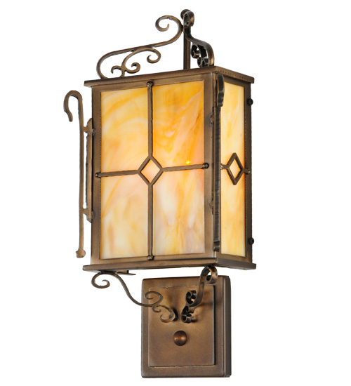 139395 8 in. Standford Wall Sconce, Antique Copper & Ba