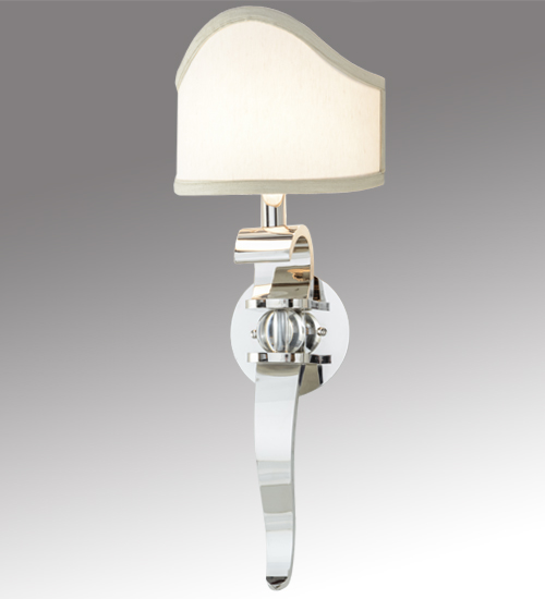 142037 8.5 in. Helena Wall Sconce, Polished Nickel