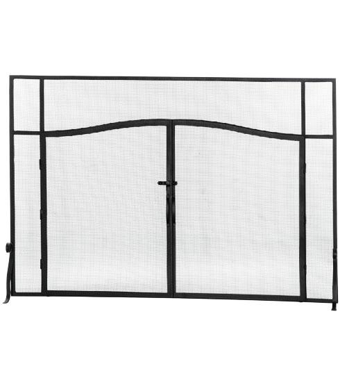 144657 62 x 42 in. Prime Fireplace Screen, Black