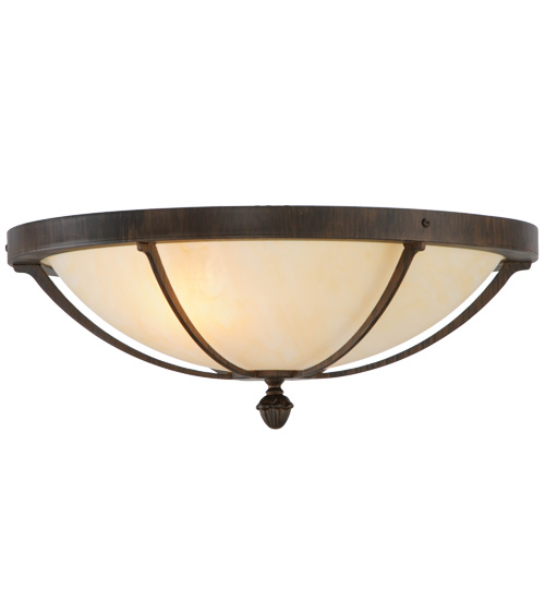 142723 20 in. Dominga Flushmount, Carmel Onyx Acrylic