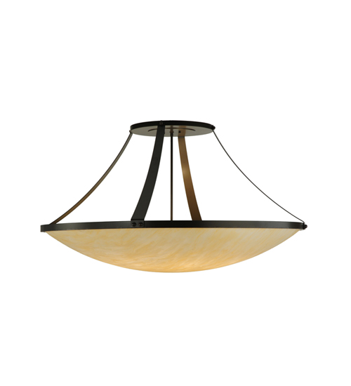 142828 44 in. Urban Semi-Flushmount, Timeless Bronze & Carmel Onyx