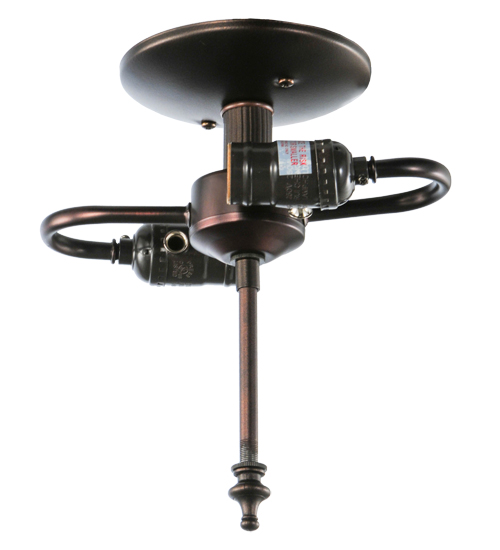 Picture of Meyda 144211 2 Lite Flushmount Lamp Bases And Fixture Hardware, Mahogany Bronze