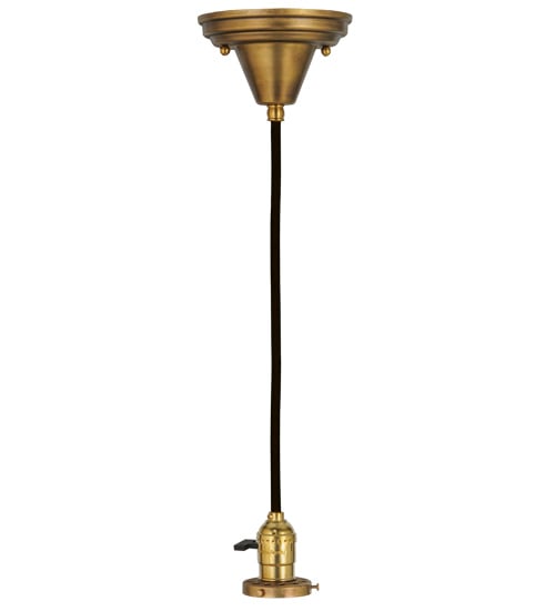 Cloth Covered Paddle Socket Hanger 2.25 in. Fitter - Black Natural Brass