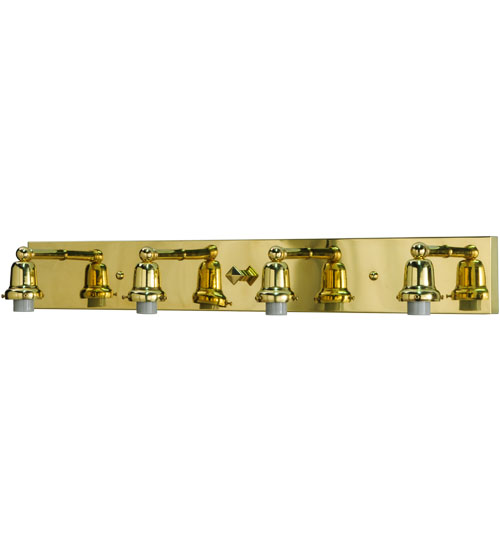 145208 36 in. Revival Oyster Bay 4 Light Vanity Hardware, Polished Brass