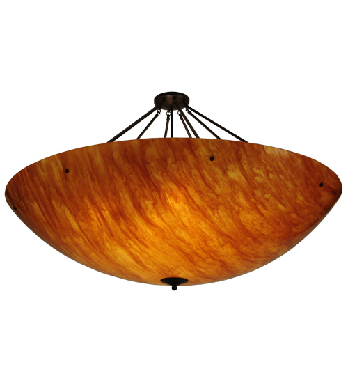 144747 60 in. Madison Semi-Flushmount, Timeless Bronze & New Mica