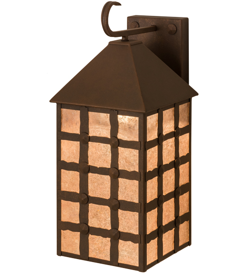 10 in. Clavos Wall Sconce, Antique Rust & Silver Mica