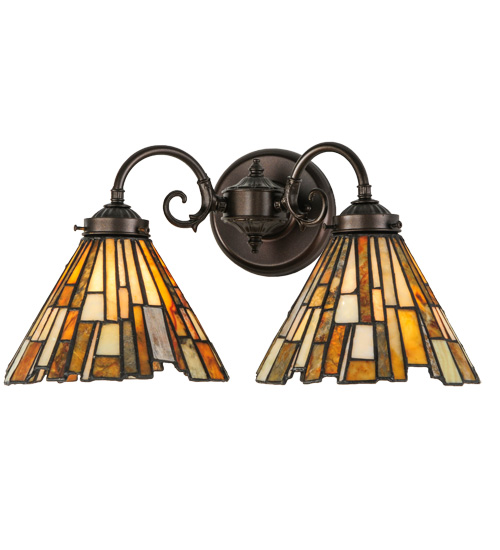 17 in. Delta Jadestone 2 Light Wall Sconce - Baj Haj