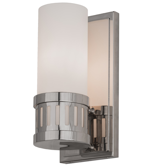 145702 4 in. Cilindro Chisolm Passage Wall Sconce, Polished Nickel