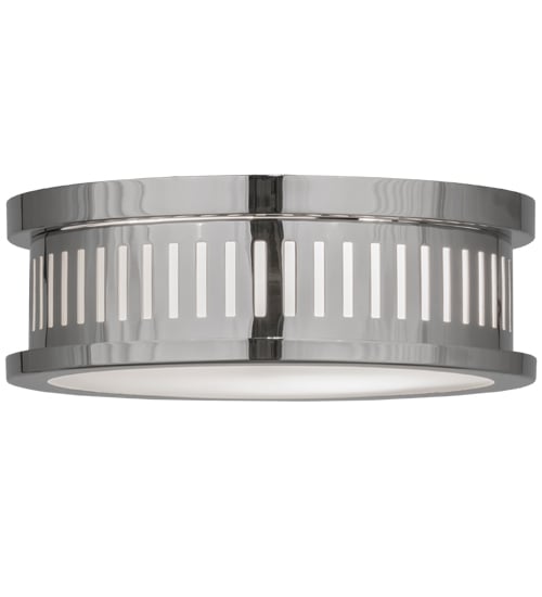 145703 11 in. Cilindro Chisolm Passage Flushmount, Polished Nickel