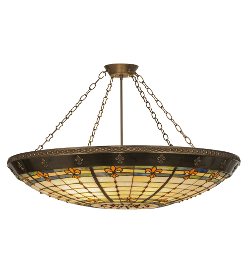 145707 38 in. Fleur-De-Lis Semi-Flushmount, 217888-Smp1 144941