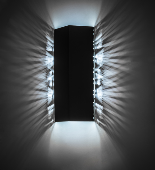 145864 10 in. Tortuga Luna LED Wall Sconce, Solar Black