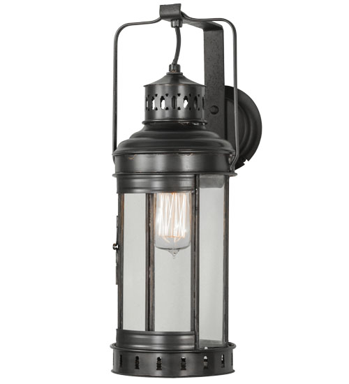 146812 6 in. Coachman Westminster Hanging Wall Sconce, Clear & Craftsman