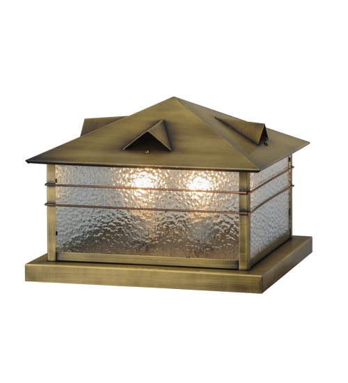 146885 14 in. Square Clinton Arrowhead Pier Mount, Zag Antique