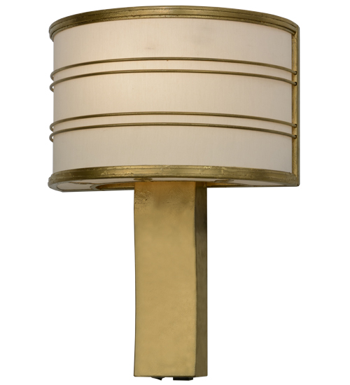 152098 16 in. Cilindro Touro Wall Sconce, Gold Leaf