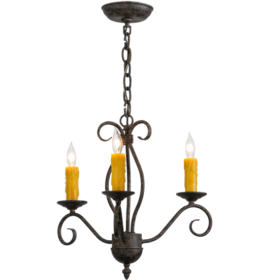 148750 18 in. Sienna 3 Light Chandelier, Coffee Bean