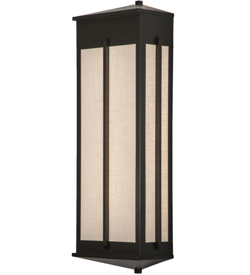 148808 18 in. Ticino Linne Wall Sconce, Timeless Bronze Linen