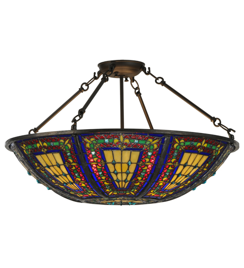 24 in. Fleur-De-Lis Semi-Flushmount, Sg699-24-2