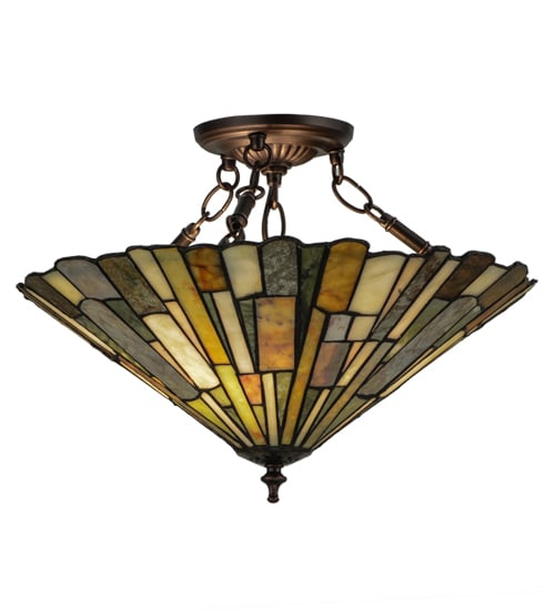 155108 17 in. Delta Jadestone Semi-Flushmount, Baj Haj - 184 Piece