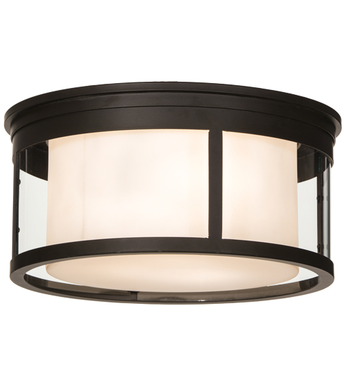 19 in. Cilindro Campbell Flushmount, Oil Rubbed Bronze