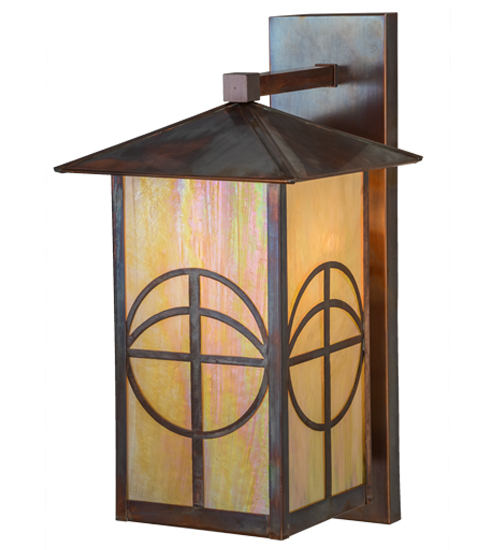 10 in. Seneca Circle Cross Solid Mount Wall Sconce, Bai Vintage