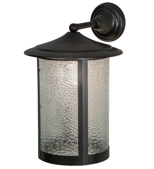 12 in. Fulton Prime Solid Mount Wall Sconce, Zag Craftsman Brown