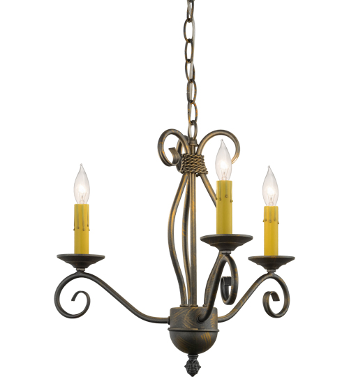 18 in. Sienna 3 Light Chandelier, French Bronze