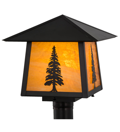 156820 14 in. Square Stillwater Tall Pine Post Mount