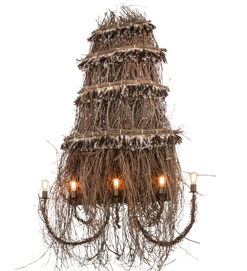 54 in. Terres Canard Wall Sconce, Sepia Brown