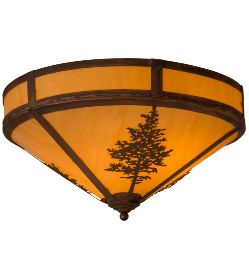 20 in. Tamarack Flushmount, Hammered Vintage Copper
