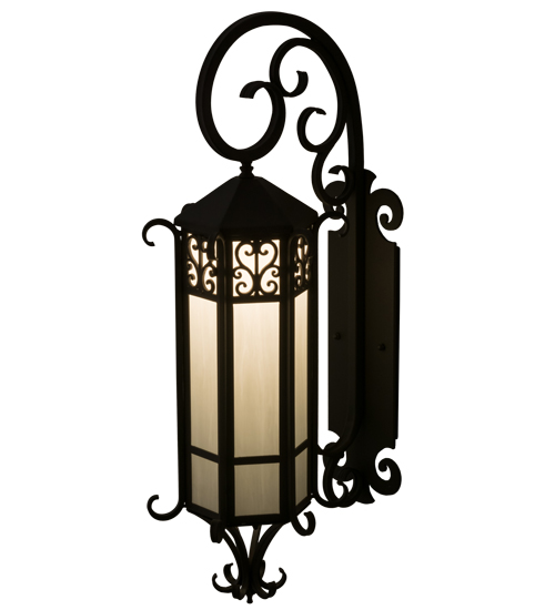 12 in. Caprice Lantern Wall Sconce, Wrought Iron