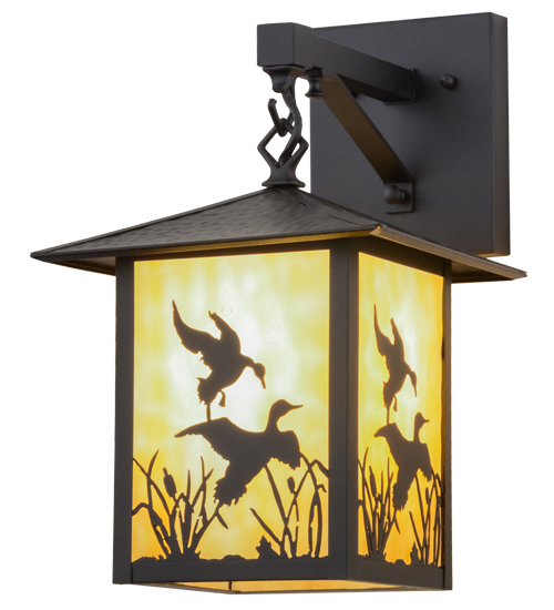 159119 9 in. Seneca Ducks in Flight Hanging Wall Sconce