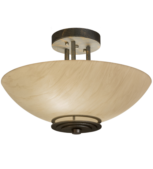 15 in. Thurston Semi-Flushmount, French Bronze