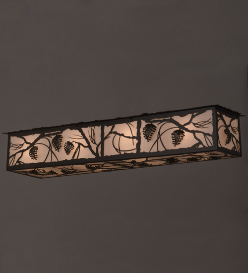 159992 50 in. Whispering Pines Flushmount, Timeless Bronze & Ca