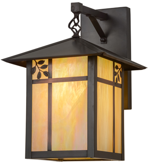 160168 12 in. Seneca Sprig Hanging Wall Sconce, Bai Craftsman