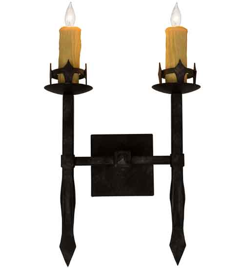 14.5 in. Castilla 2 Light Wall Sconce, Smoke