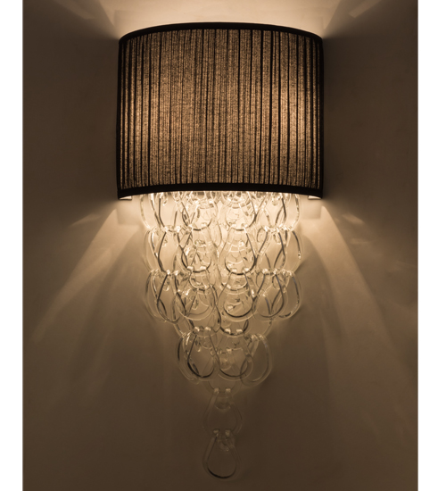162858 15 in. Lucy Wall Sconce, Blackened Pewter