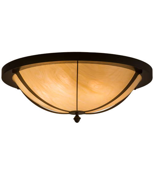 30 in. Dominga Flushmount, Timeless Bronze & Honey Onyx Acrylic Sb