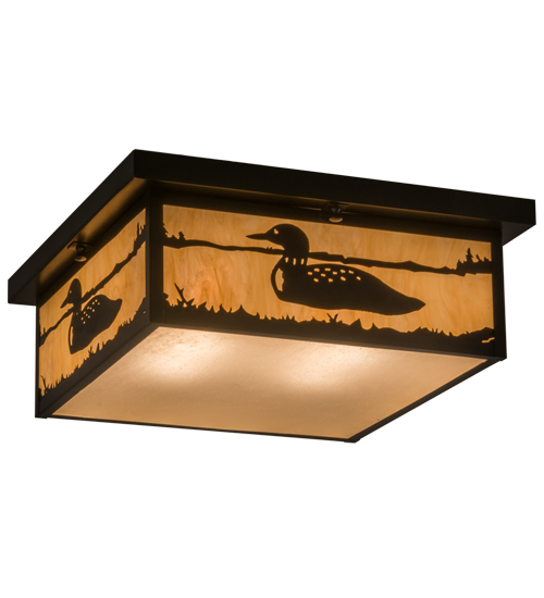 16 in. Square Hyde Park Loon Flushmount