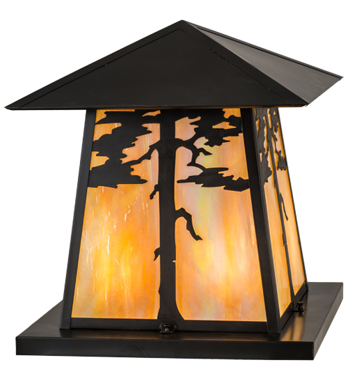 20 in. Square Stillwater Tamarack Pier Mount, Bai & Craftsman Brown