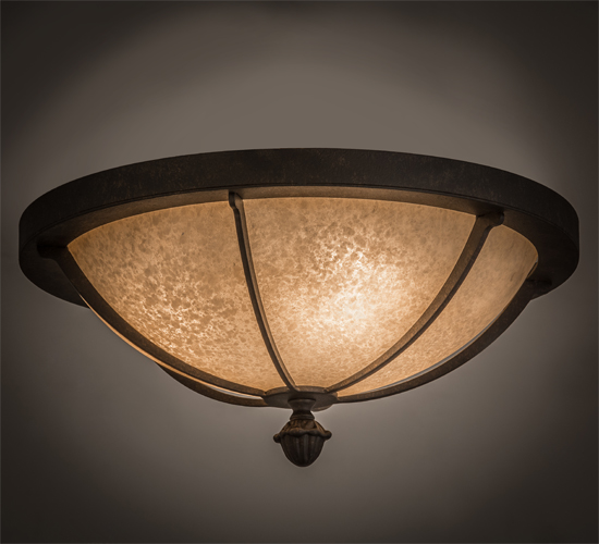 16 in. Dominga Flushmount, Chestnut