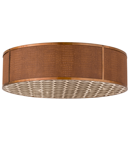 44 in. Cilindro Gator Flushmount, Transparent Copper