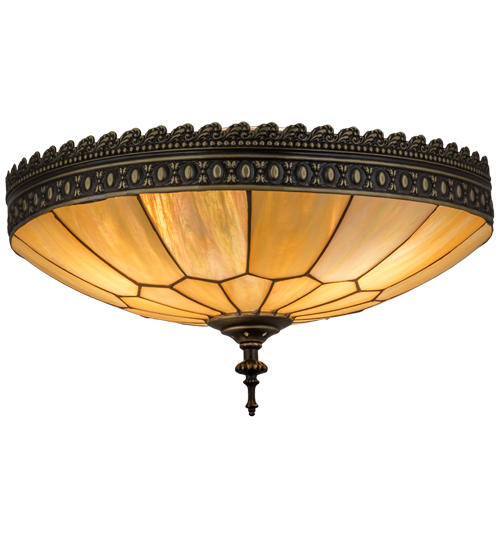 15 in. Vincent Honeycomb Flushmount, Bai Craftsman Brown Highlighted
