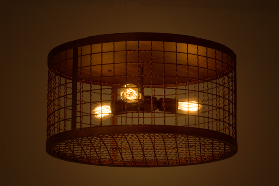 24 in. Paloma Golpe Flushmount, Vintage Copper
