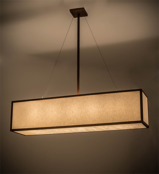 52 in. Quadrato Linear Oblong Pendant, Autumn Leaf